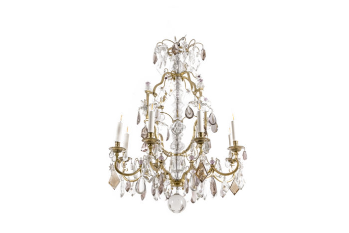 Chandelier in bronze and crystal - face