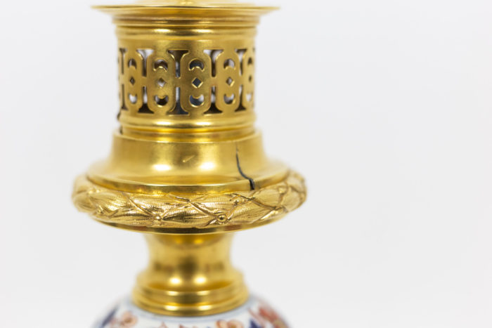 Pair of lamps in Imari porcelain - detail of the mounth