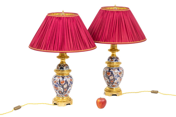 Pair of lamps in Imari porcelain - ladder