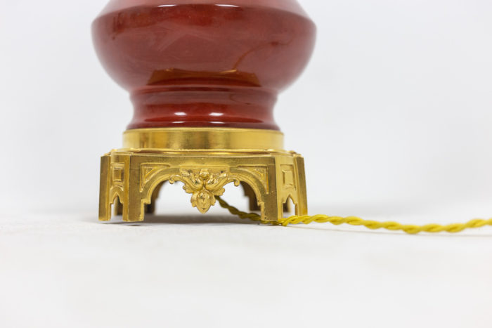 Pair of lamps in porcelain of Paris - detail of the mounth