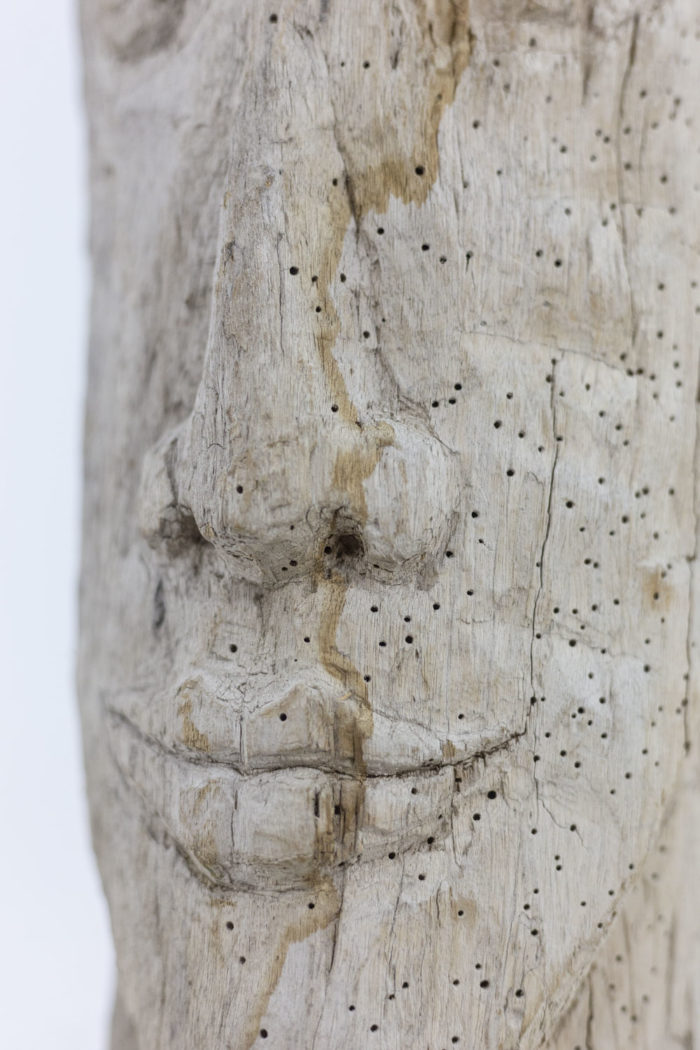 Sculpture abstract character - detail face