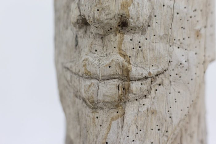 Sculpture abstract character - zoom mouth