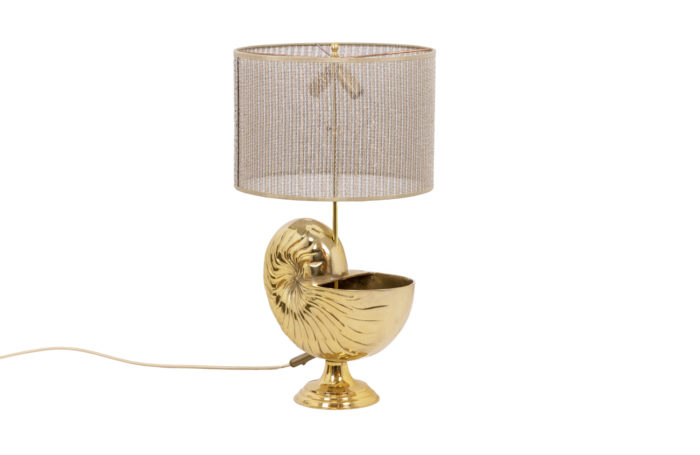 Lamp Nautilus in gilt bronze - face