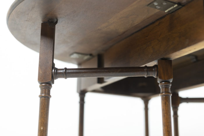 Pair of flying tables "Gateleg" in mohogany - detail base