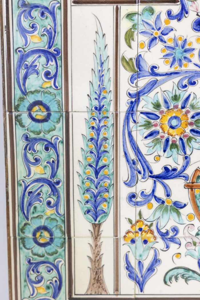 Panneau en faïence genre azulejos - détail