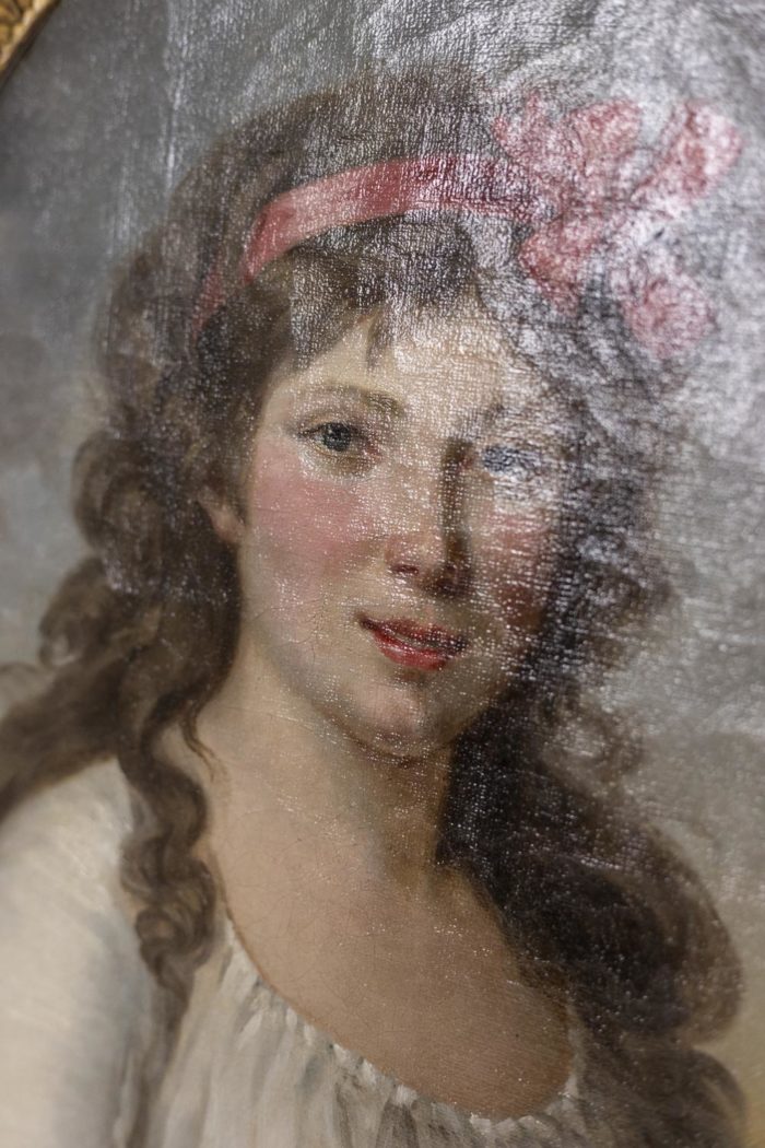 Oil on canvas from the Directoire period - focus face
