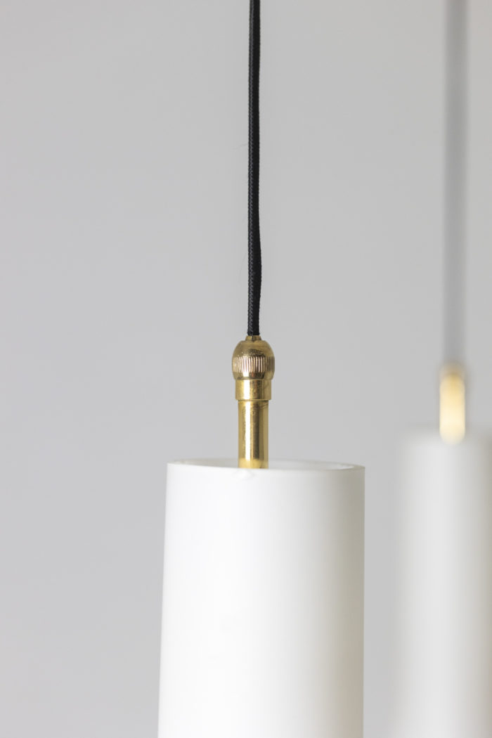 Pendant in brass and opaline - focus opaline