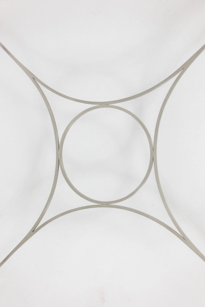 Coffee table in nickel-plated steel - geometric shape
