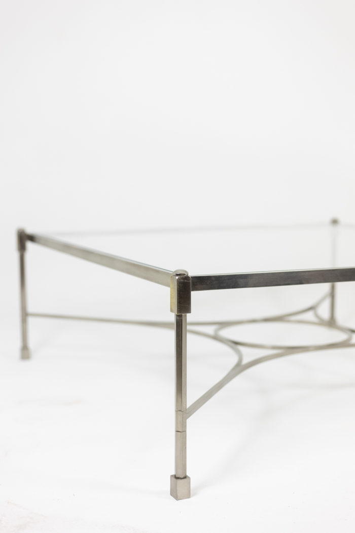 Coffee table in nickel-plated steel - base
