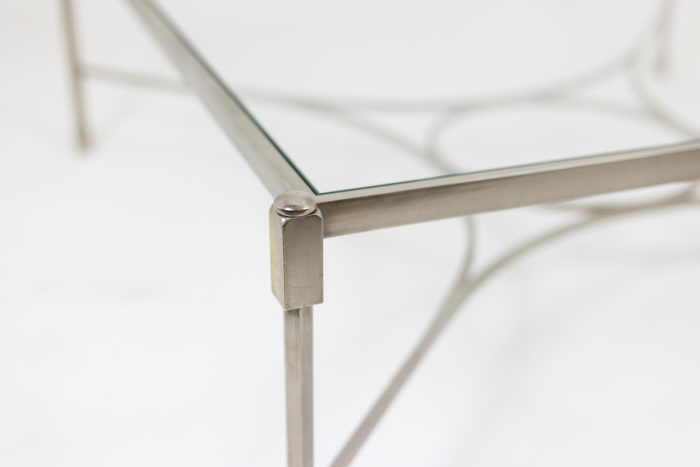 Coffee table in nickel-plated steel - zoom