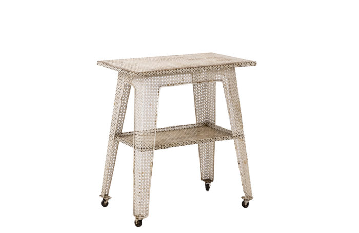 Table in iron openwork white lacquered - 3:4
