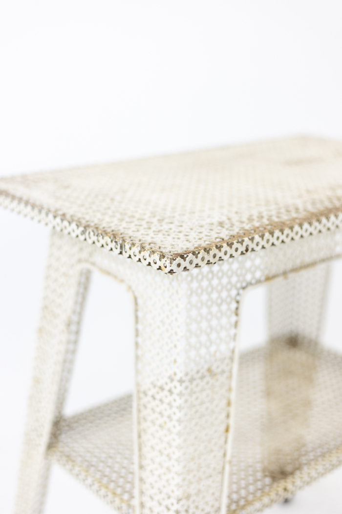 Table in iron openwork white lacquered - base