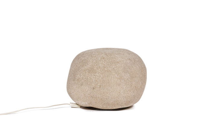 André Cazenave for Dora, Lamp in fiberglass and marble powder, in the shape of pebbles - face