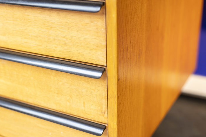 Desk in oak and lacquered metal - other zoom box