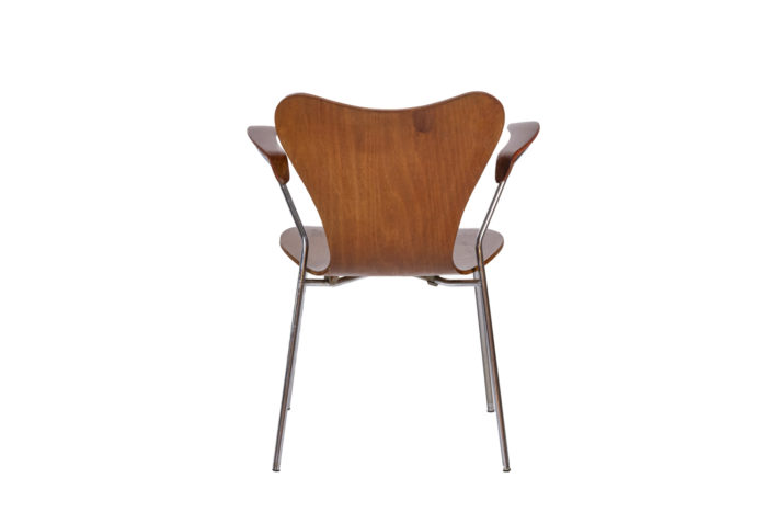 Fauteuil butterfly en bois multiplis moulé réalisé par Arne JACOBSEN et édité par Fritz Hansen dans les années 70 - dos