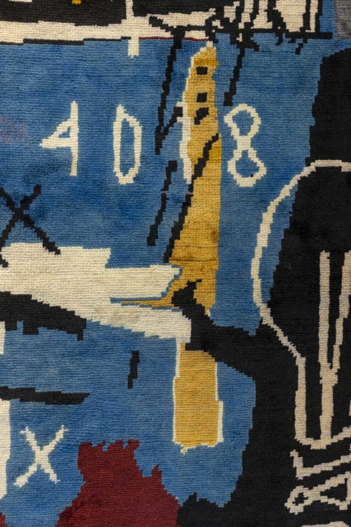Tapisserie d'après Basquiat - autre détail
