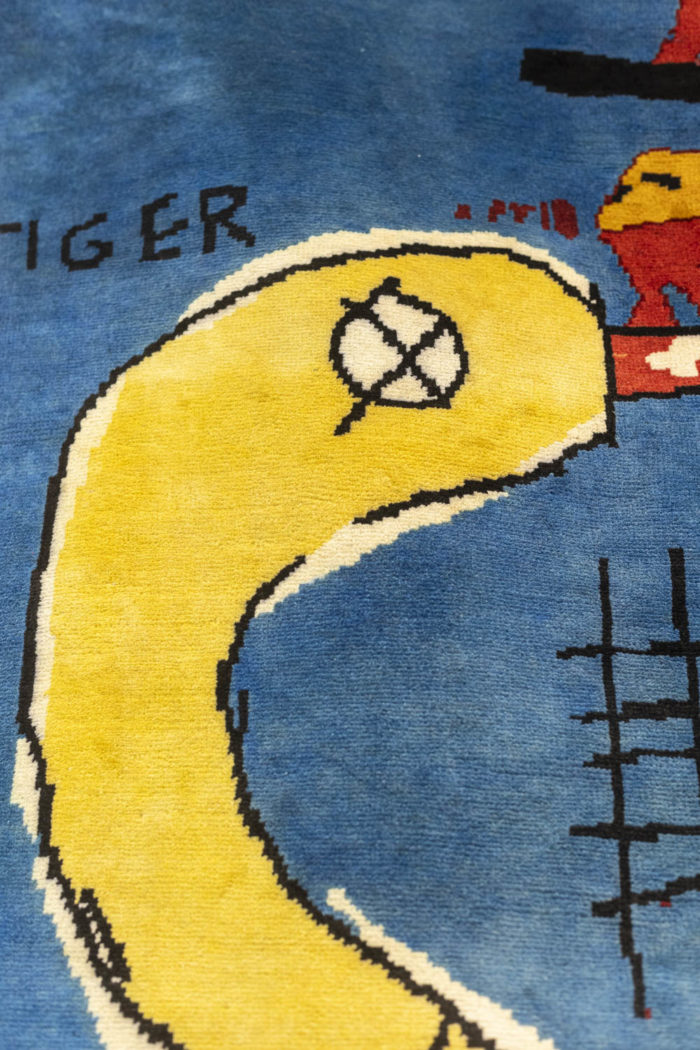 Tapestry in the style of Basquiat - detail