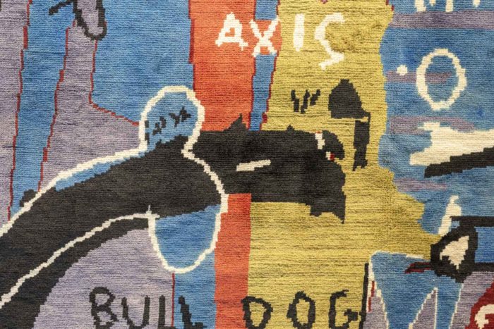 Tapisserie d'après Basquiat - focus