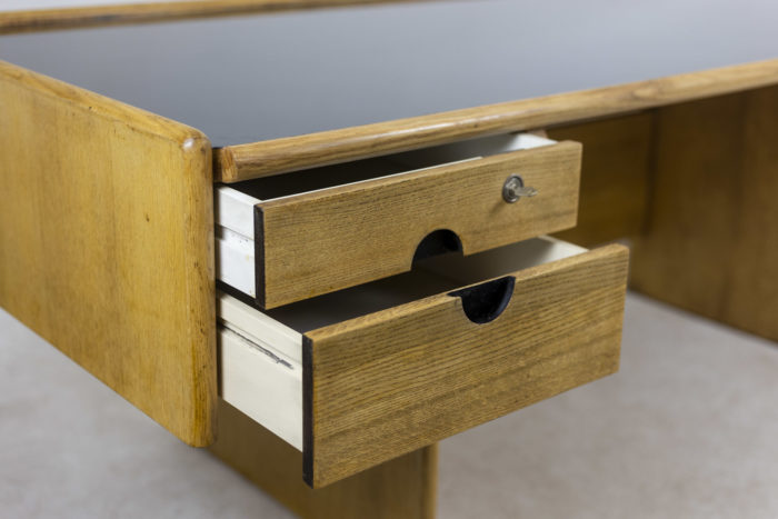 Desk in oak - tiroirs ouverts bis
