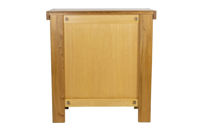 High chest of drawers in blond elm opening with 5 drawers, attributed to Maison Regain