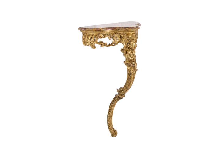 Console d'applique de style Régence. en bois doré et sculpté, circa 1880