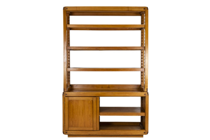 Pierre Chapo, Shelves cabinet in natural elm - face
