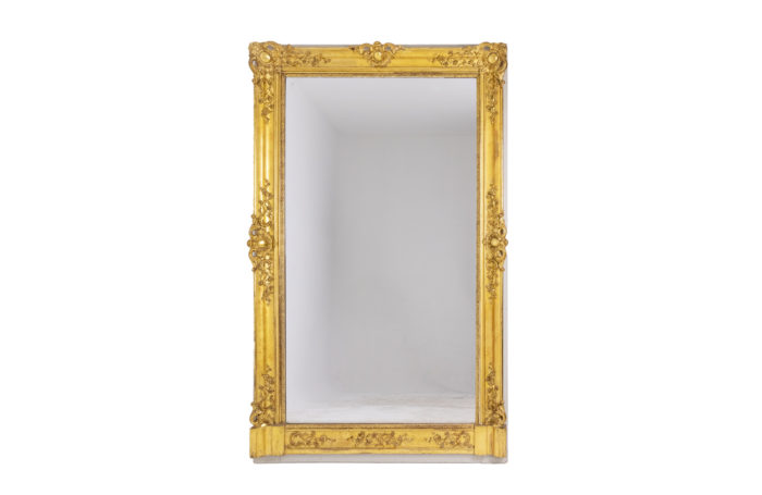 Mirror trumeau Regency style in gilded wood, 19th century - face