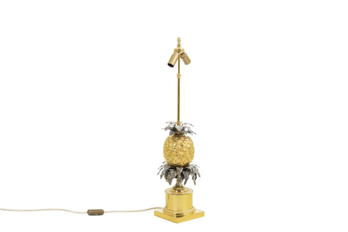 Maison Charles, Pineapple lamp in bronze, 1960’s - without lampshade