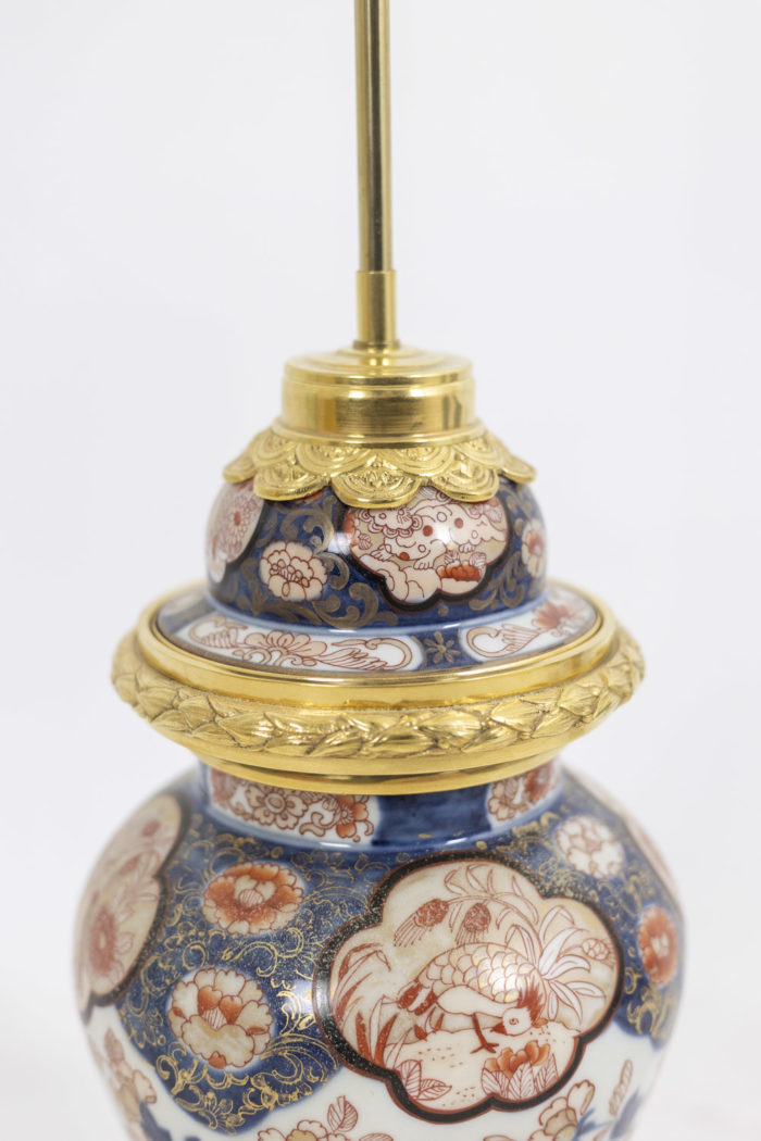 Lamp in Imari porcelain and gilt bronze, circa 1880