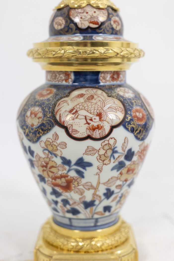 Lamp in Imari porcelain and gilt bronze, circa 1880