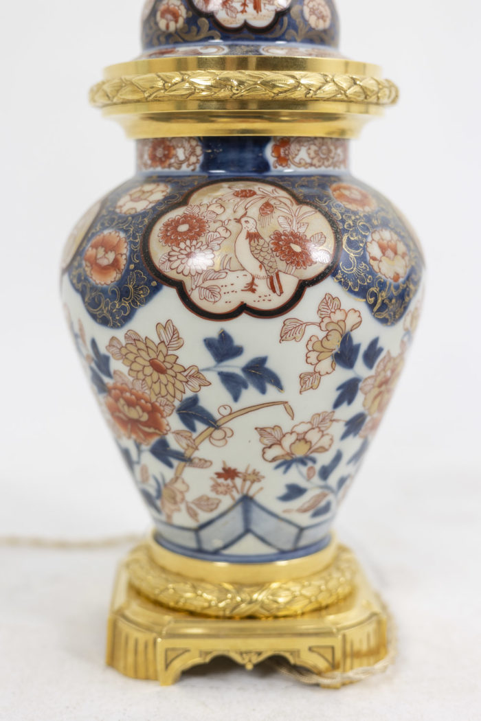 Lamp in Imari porcelain and gilt bronze, circa 1880