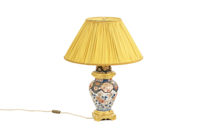 Lamp in Imari porcelain and gilt bronze, circa 1880 - face