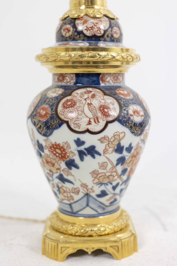 Lamp in Imari porcelain and gilt bronze, circa 1880