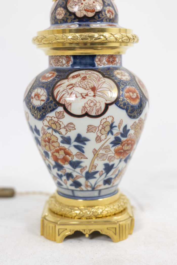 Lamp in Imari porcelain and gilt bronze, circa 1880