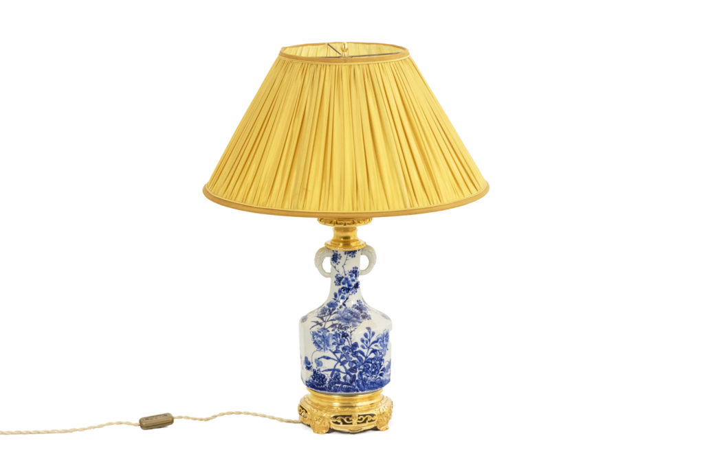Lamp in Japanese porcelain and gilt bronze, circa 1880