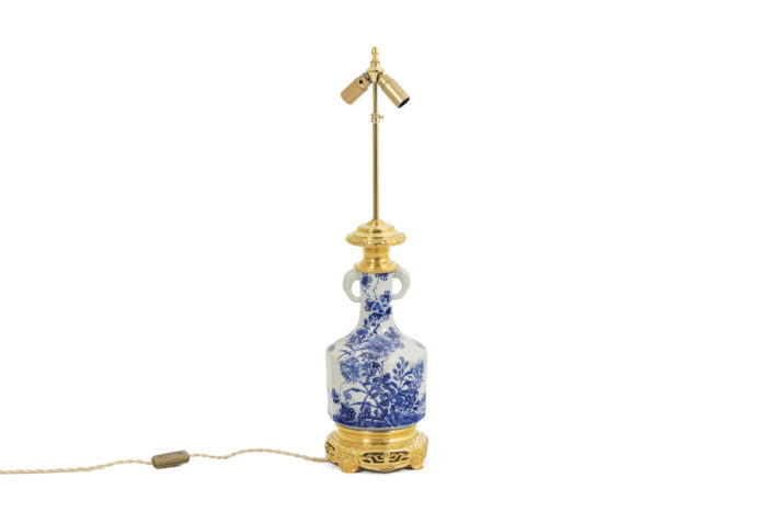 Lamp in Japanese porcelain and gilt bronze