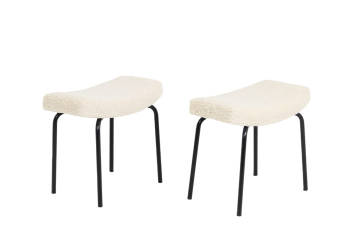 Pierre Guariche, Pair of stools in metal