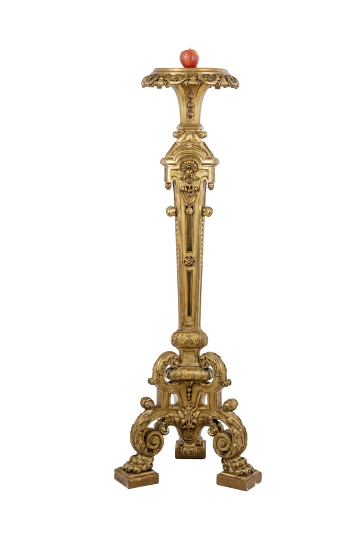 Louis XIV style stand in gilded and carved wood - again one other face
