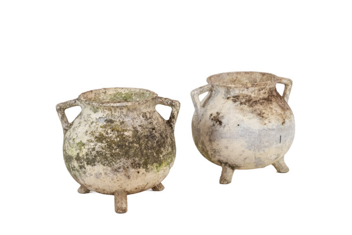 Pair of cement planters model "Marmite", 1971 - both