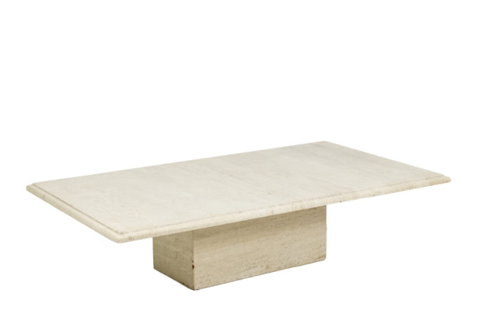 Rectangular travertine coffee table, 1980s - 3:4