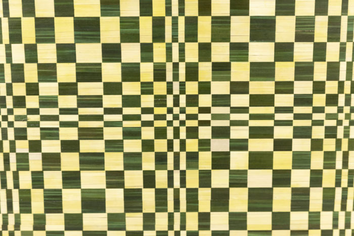 Tableau en hommage à Victor Vasarely en marqueterie de paille - détail