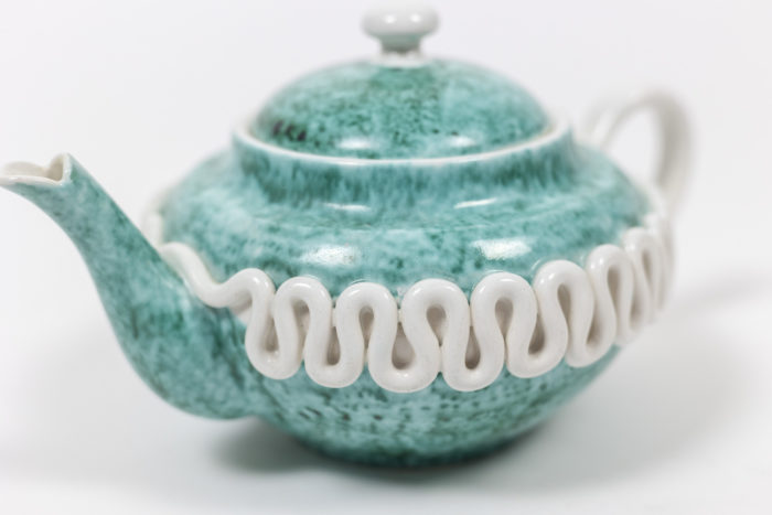 Sainte-Radegonde, Blue and white ceramic teapot