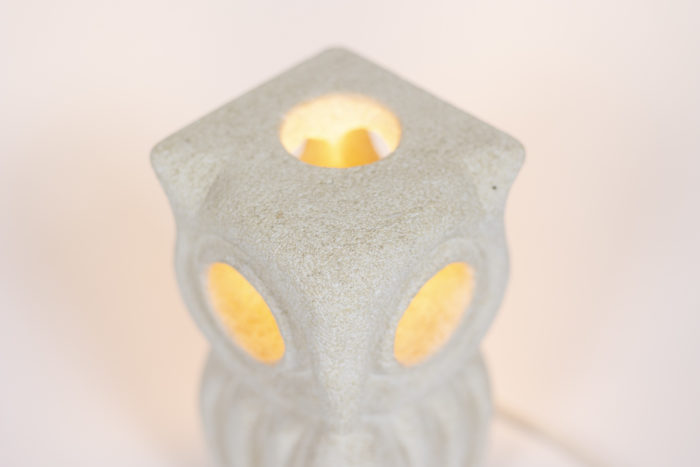 Albert Tormos, Lamp "owl" in natural stone, 1960s - detail