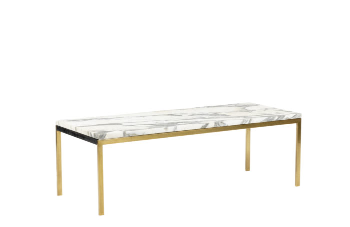 Coffee table in marble and gilded bronze, 1970s - 3:4