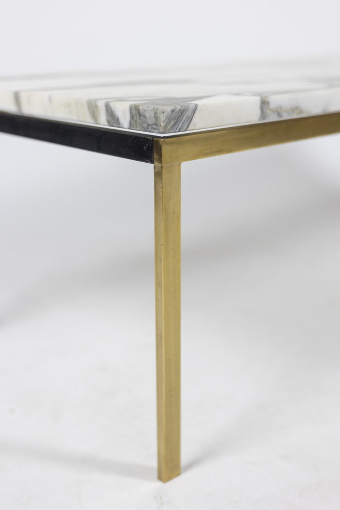 Coffee table in marble and gilded bronze, 1970s - gilden base