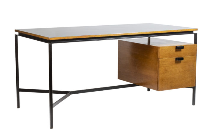 Pierre Paulin, Desk in oak and metal, 1950s - 3:4
