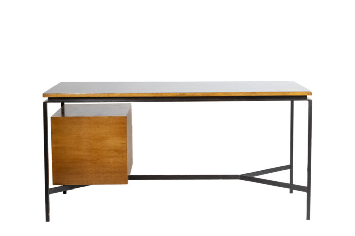 Pierre Paulin, Desk in oak and metal, 1950s - back