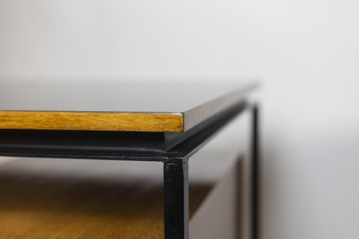 Pierre Paulin, Desk in oak and metal, 1950s - base and tray