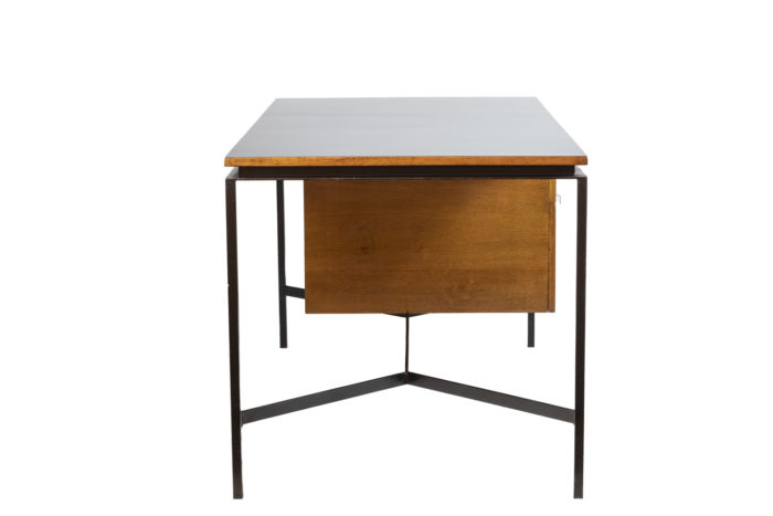 Pierre Paulin, Desk in oak and metal, 1950s - profile