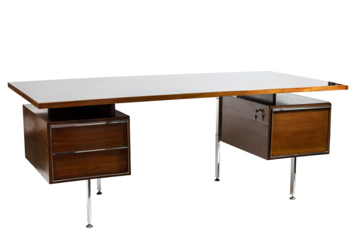 Desk in teak and chrome metal - 3:4